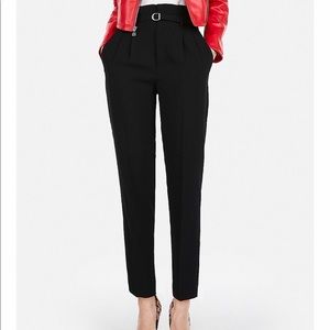 Express High Waisted Belted Ankle Pants